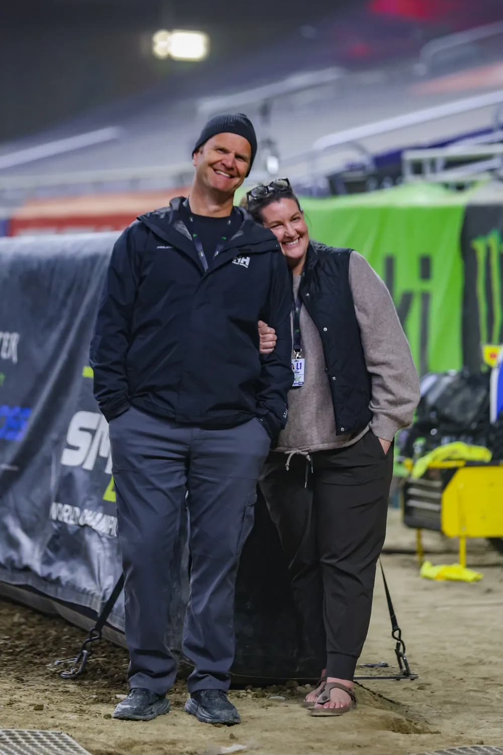 Jake and Christy Vanada at the racetrack